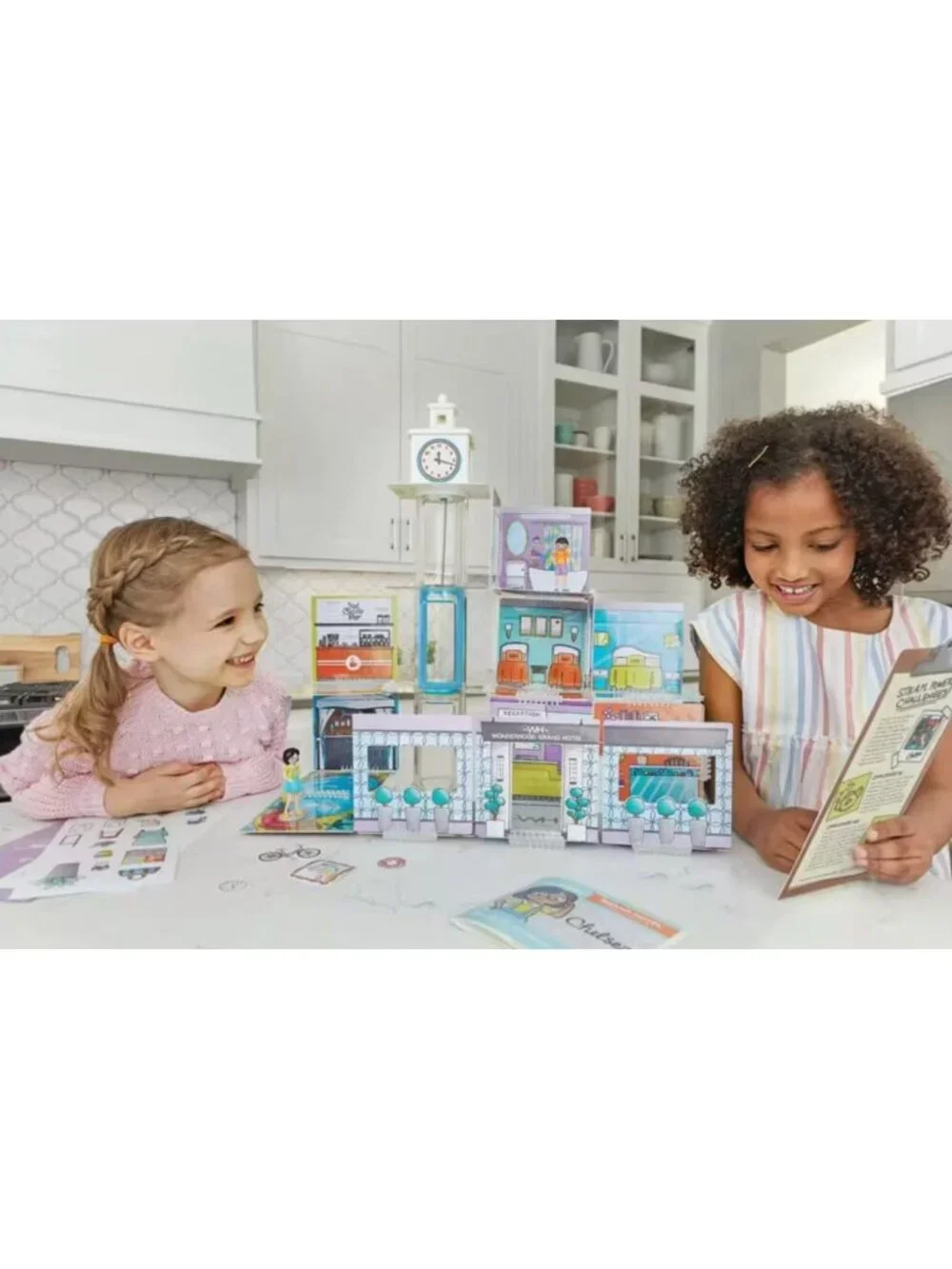 Wonderhood Corner Shops Creative Building Set 44 Pieces STEAM Skills Washable Pa